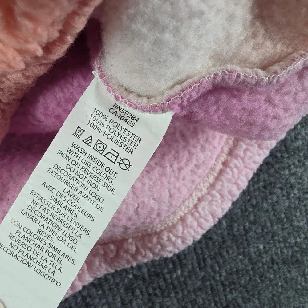The Childrens Place Sherpa Fleece Girls 4T Pink Ombre Excellent Sequin Star